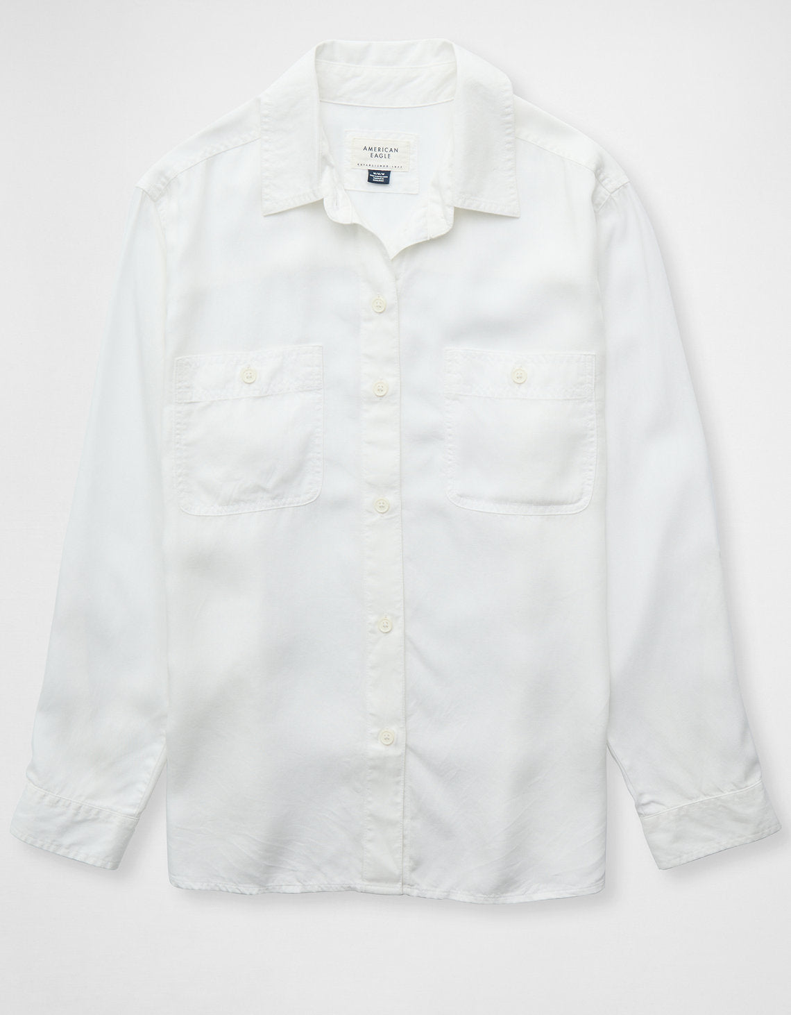Camisa manga larga de botones de mujer AE - Blanco 0355_6092_100_f