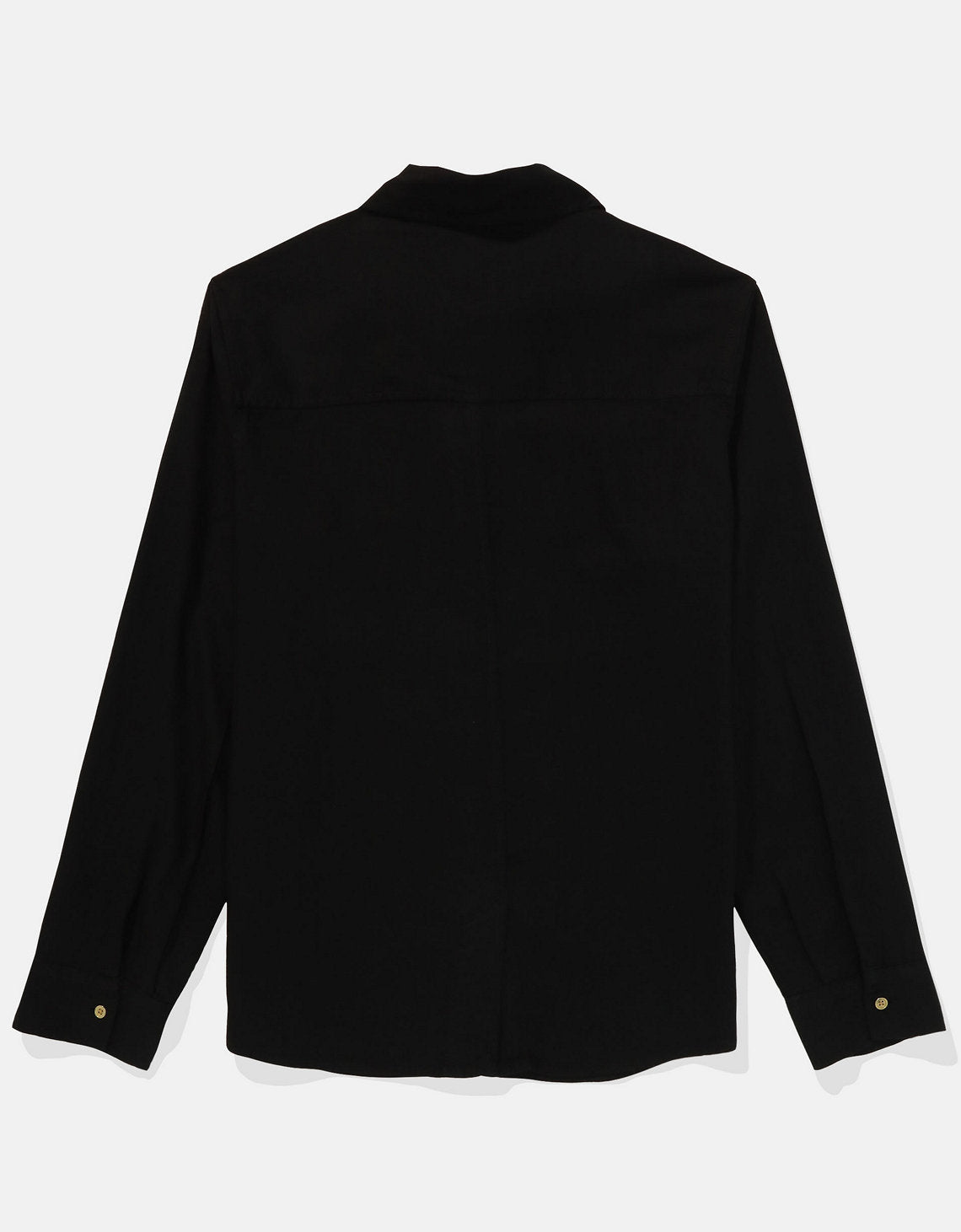 Camisa manga larga de botones de mujer AE - Negro 0355_6127_001_b