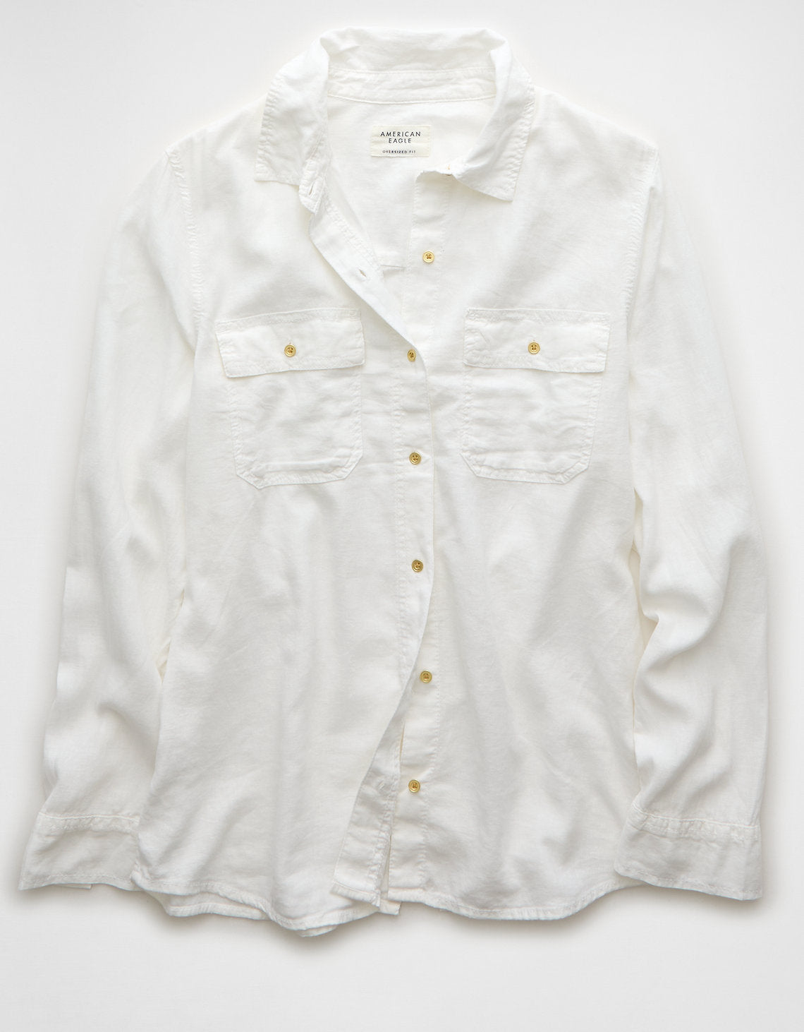 Camisa manga larga de botones de mujer AE - Blanco 0355_6127_100_f
