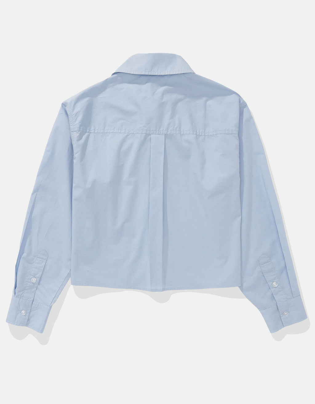 Camisa Abotonada Perfecta Recortada Ae - Azul 0355_6409_401_b