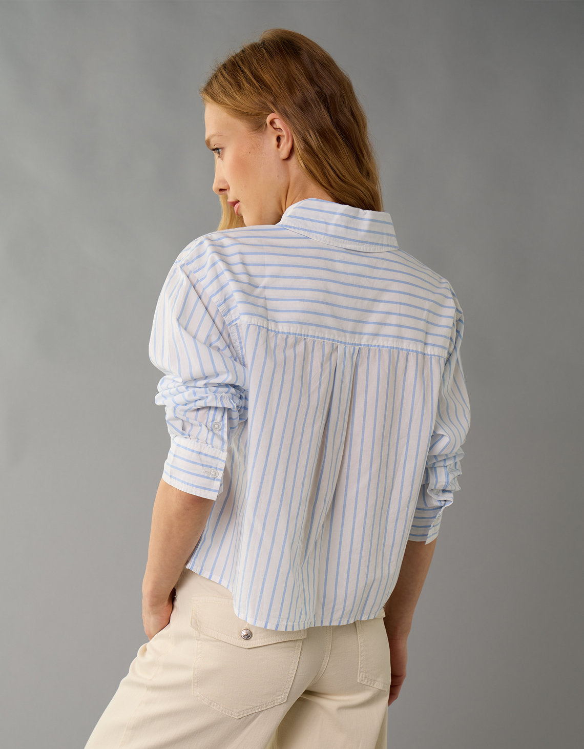 Camisa Cropped de Botones Ae - Azul 0355_6410_400_ob