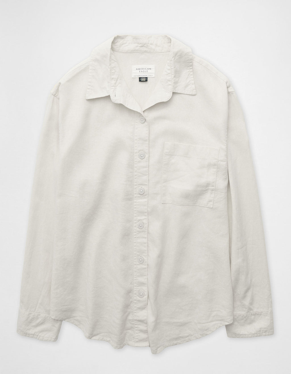 Camisa de Lino Oversized Ae - Blanco 0355_6683_139_f
