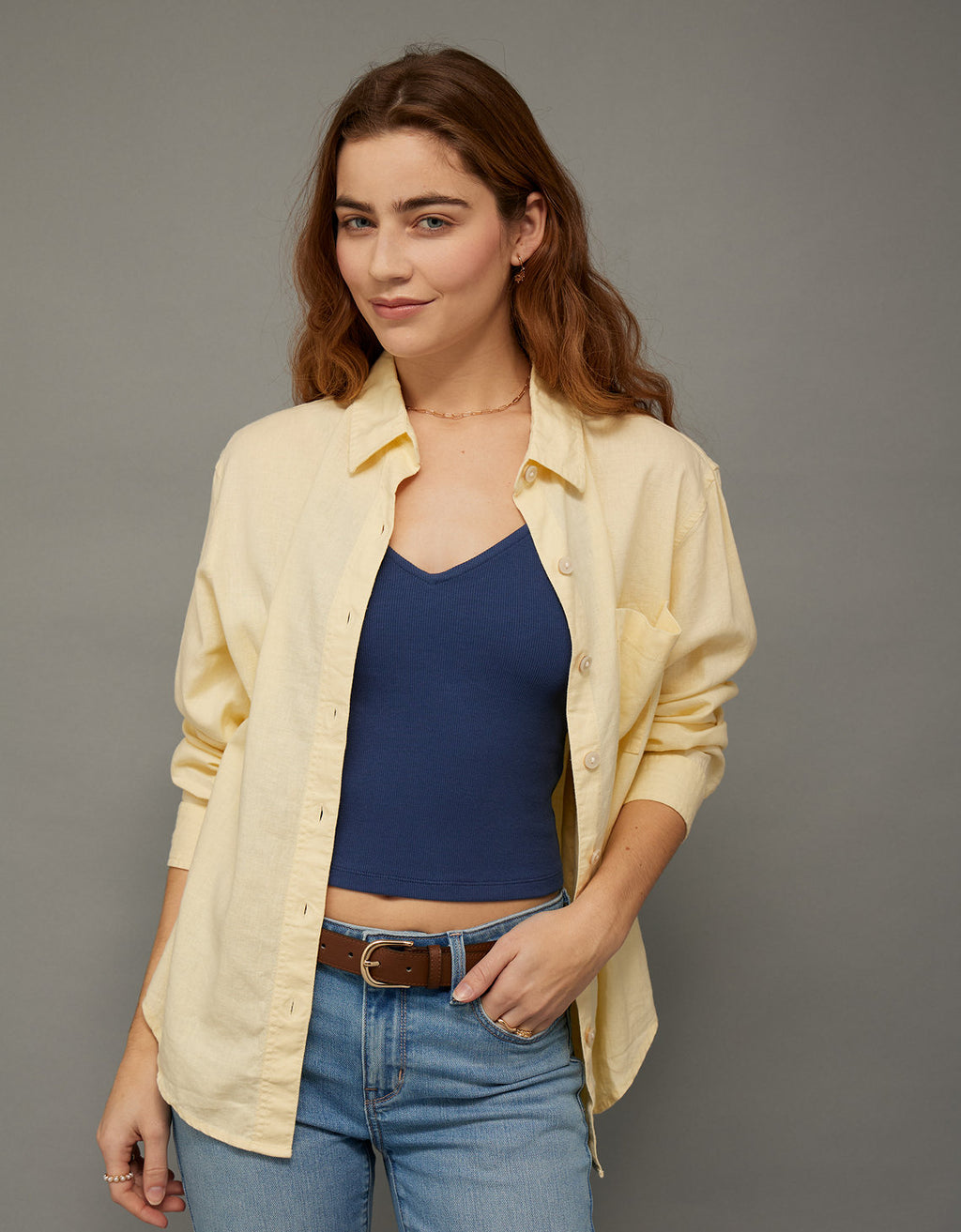 Camisa de Lino Oversized Ae - Generico 0355_6683_732_of