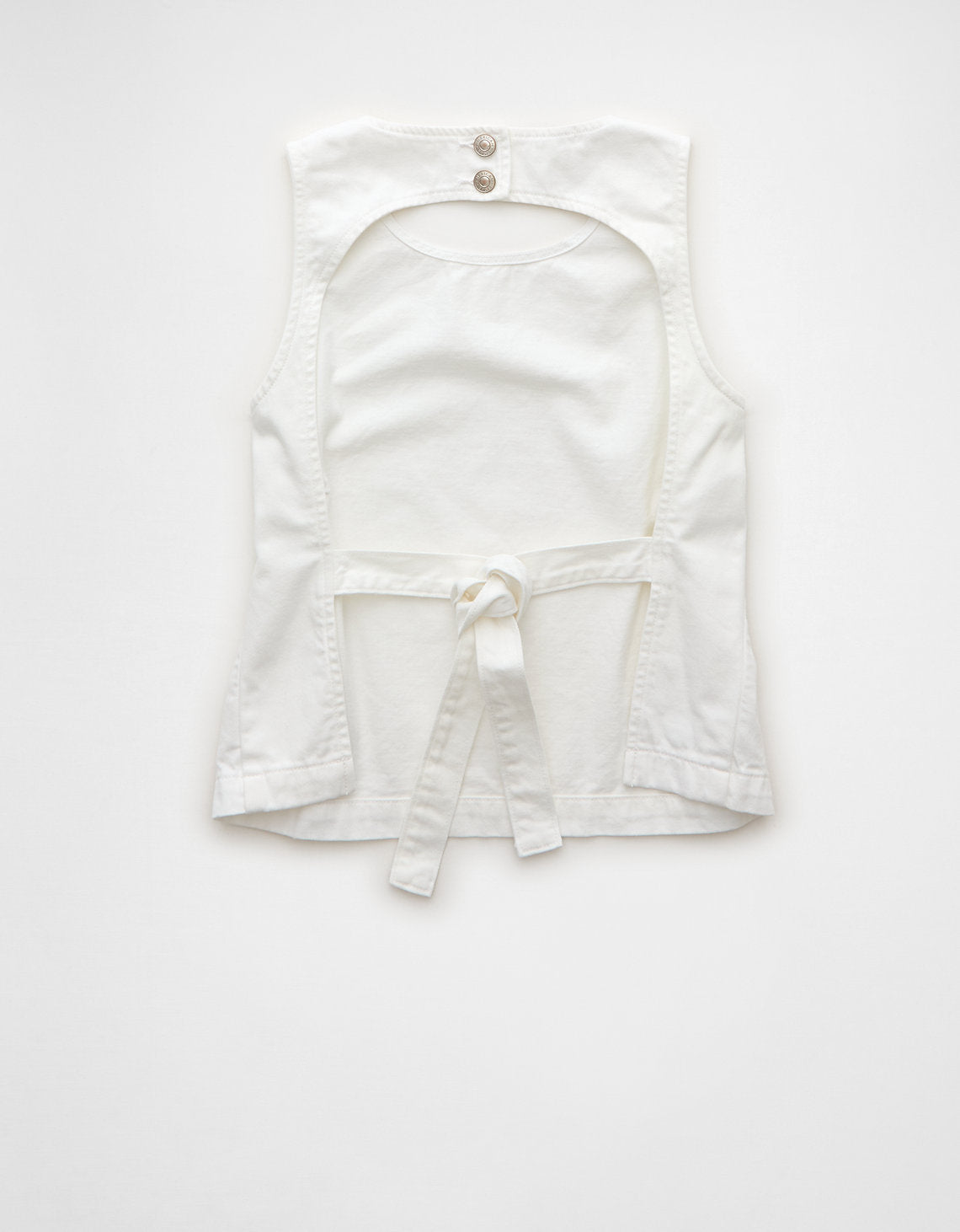 Camisa de mezclilla con espalda abierta - Blanco 0358_6184_100_b