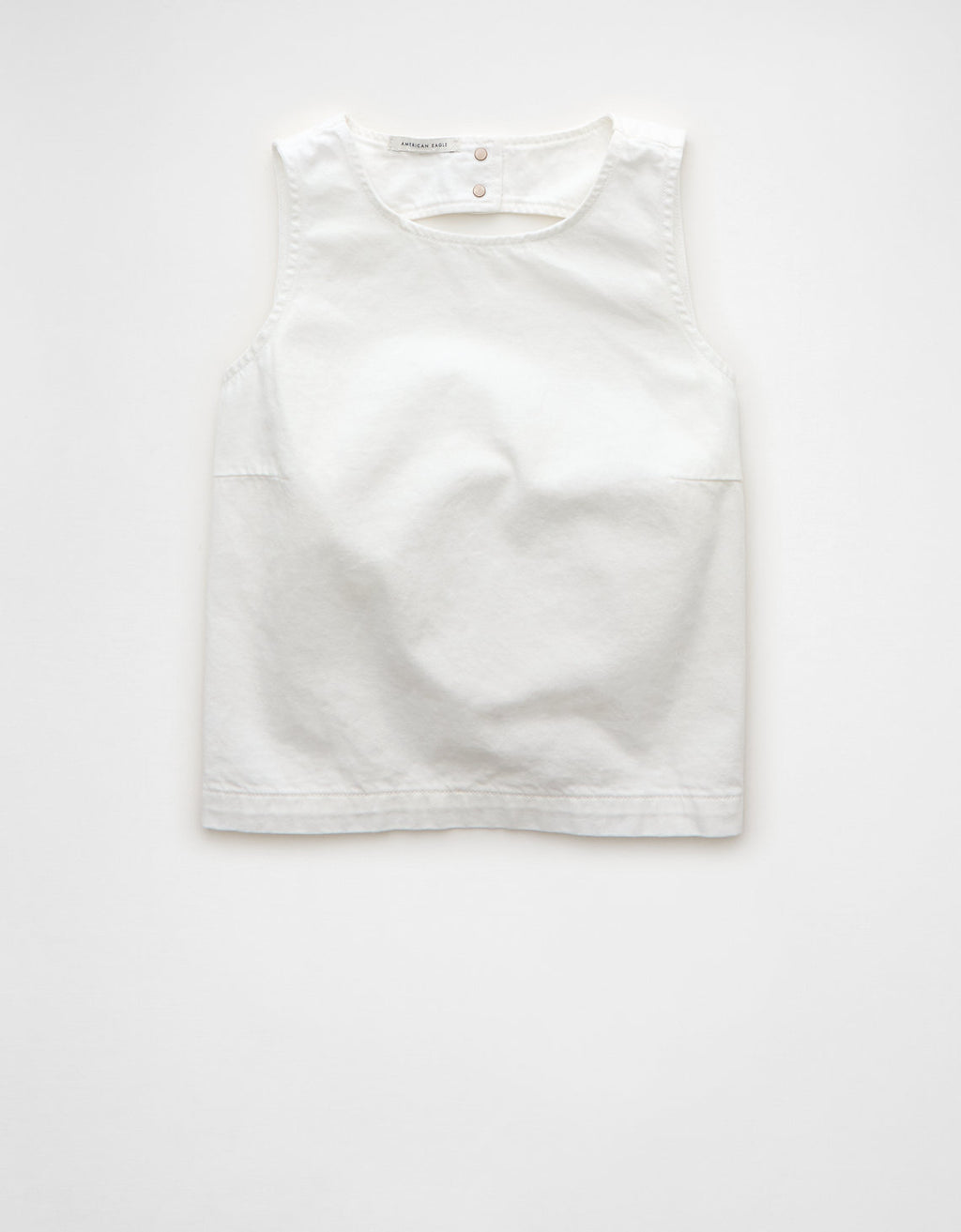 Camisa de mezclilla con espalda abierta - Blanco 0358_6184_100_f