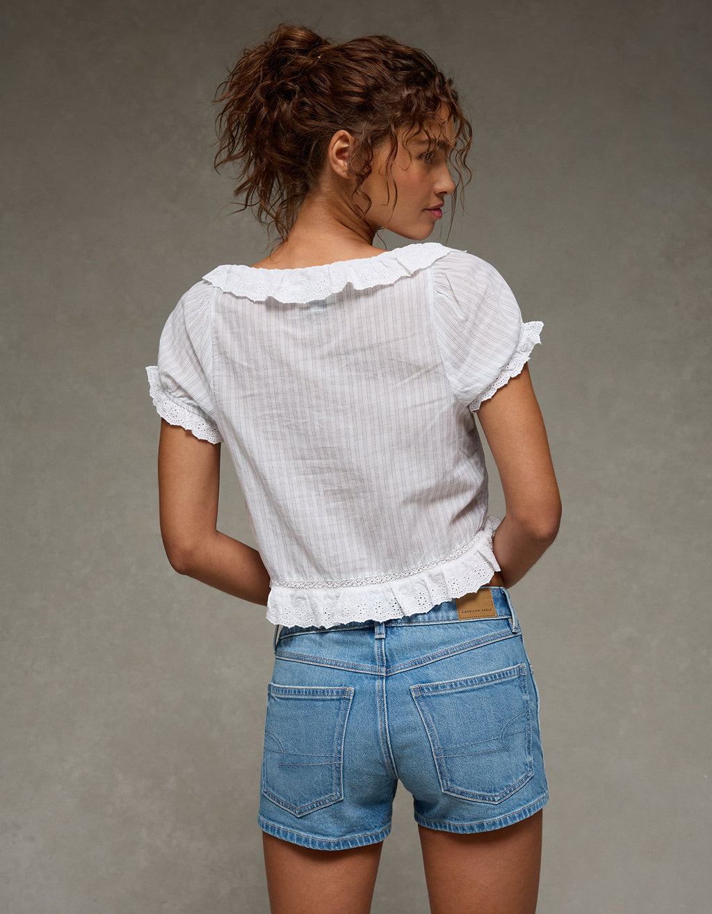 Blusa abotonada Ae Schiffli - Blanco 0358_6594_100_ob