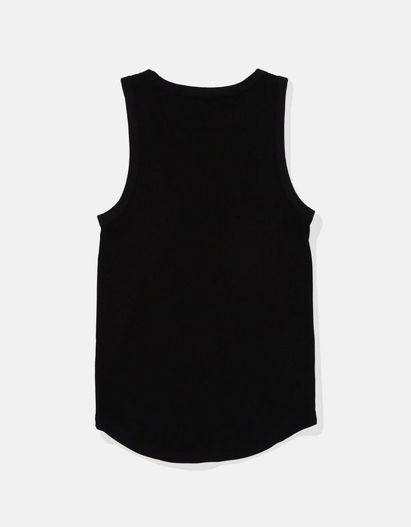 Blusa AE cuello redondo sin mangas para mujer - Negro