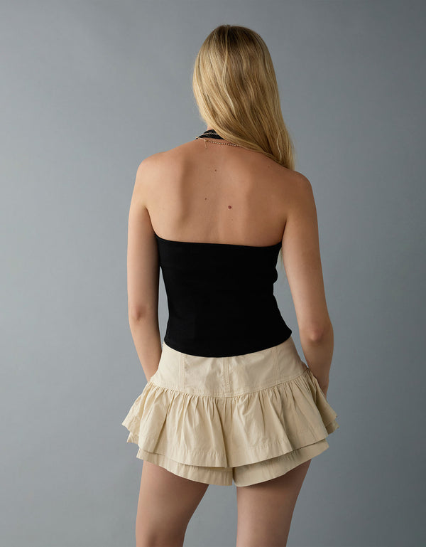Top de tirantes estilo corsé - Negro