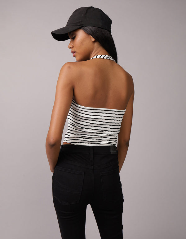 Top de tirantes estilo corsé - Negro