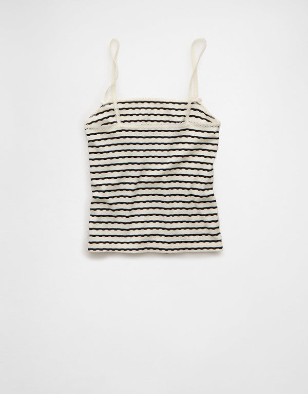 Cami con encaje de Ae - Negro