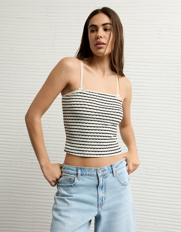 Cami con encaje de Ae - Negro