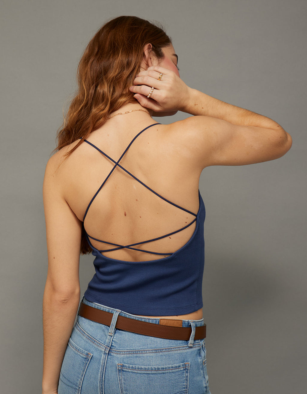 Tank Top Strappy-Go-Lucky Ae - Azul 0366_6413_911_ob