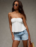 Camiseta strapless con escote Ae - Blanco 0366_6445_115_of