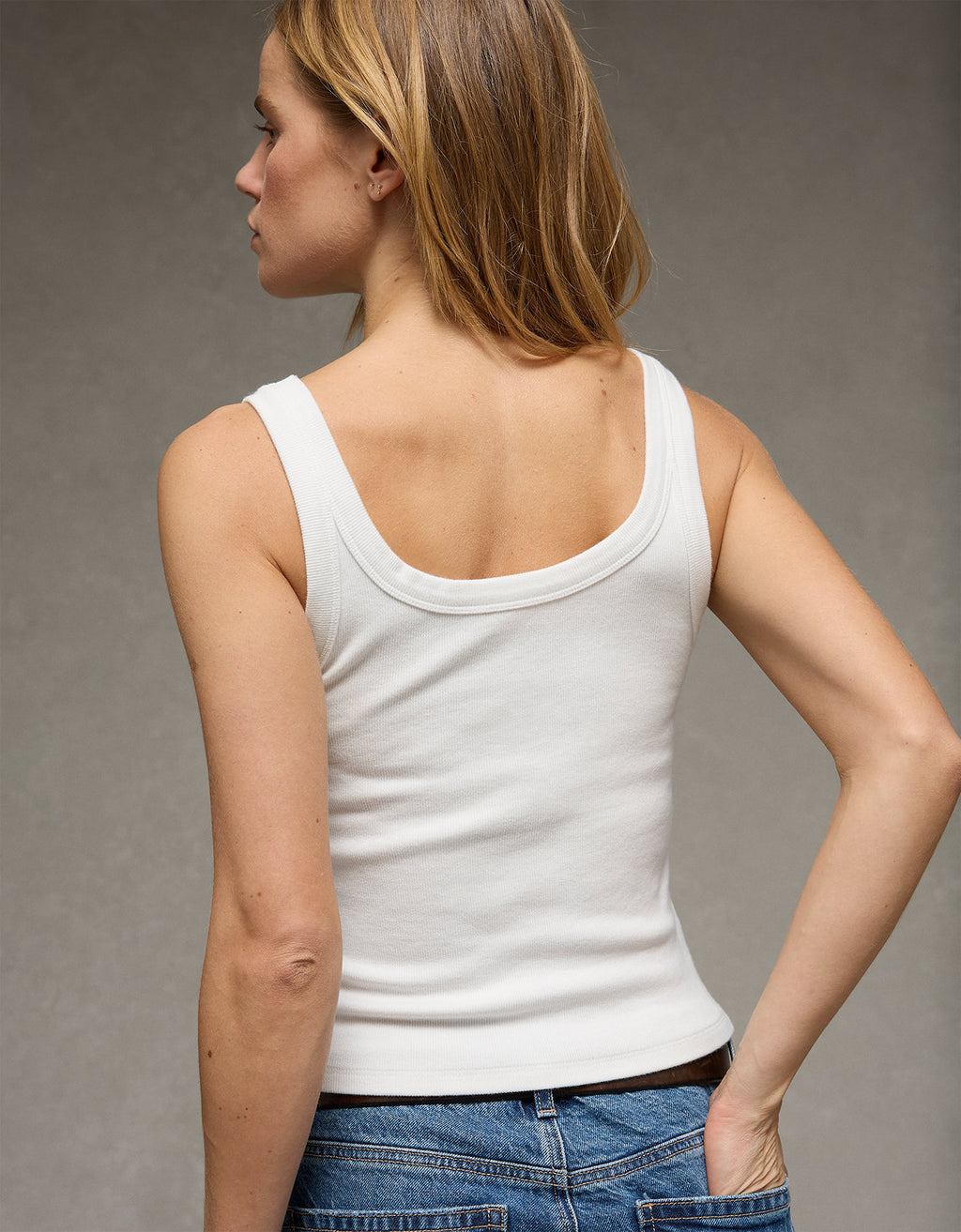 Camiseta sin mangas favorita diaria de Ae - Blanco 0366_6514_115_ob