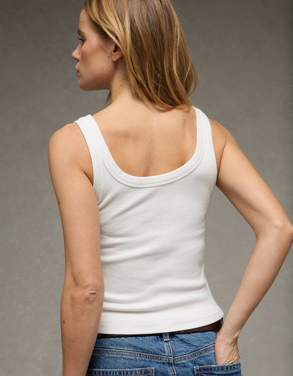 Camiseta sin mangas favorita diaria de Ae - Blanco