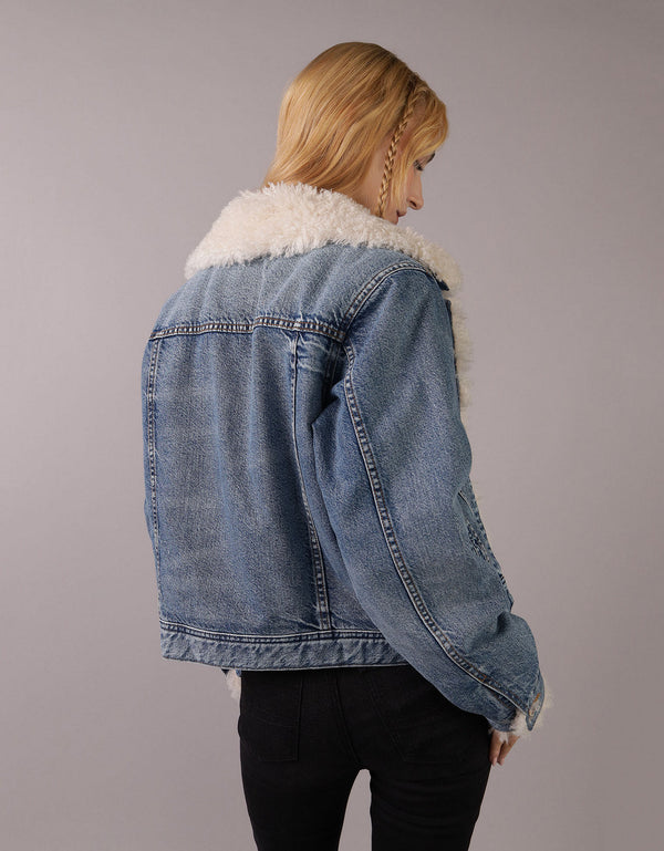 Casaca biker Denim Mujer AE - Generico