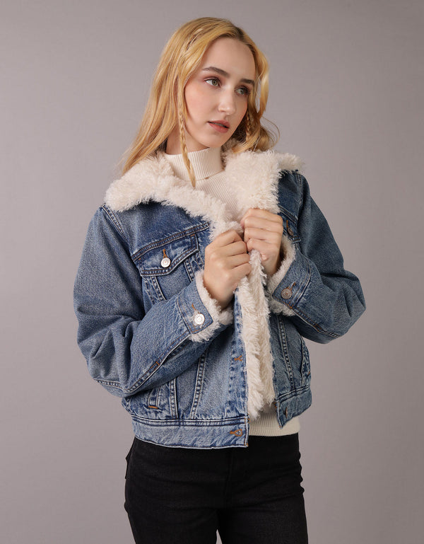 Casaca biker Denim Mujer AE - Generico