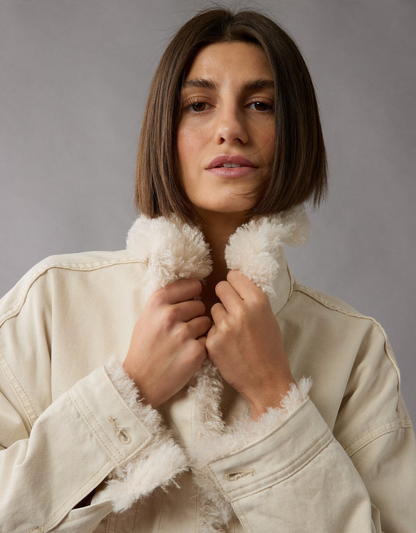 Casaca en denim de mujer AE - Generico