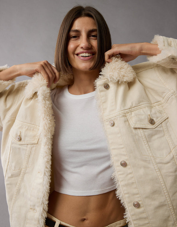 Casaca en denim de mujer AE - Generico