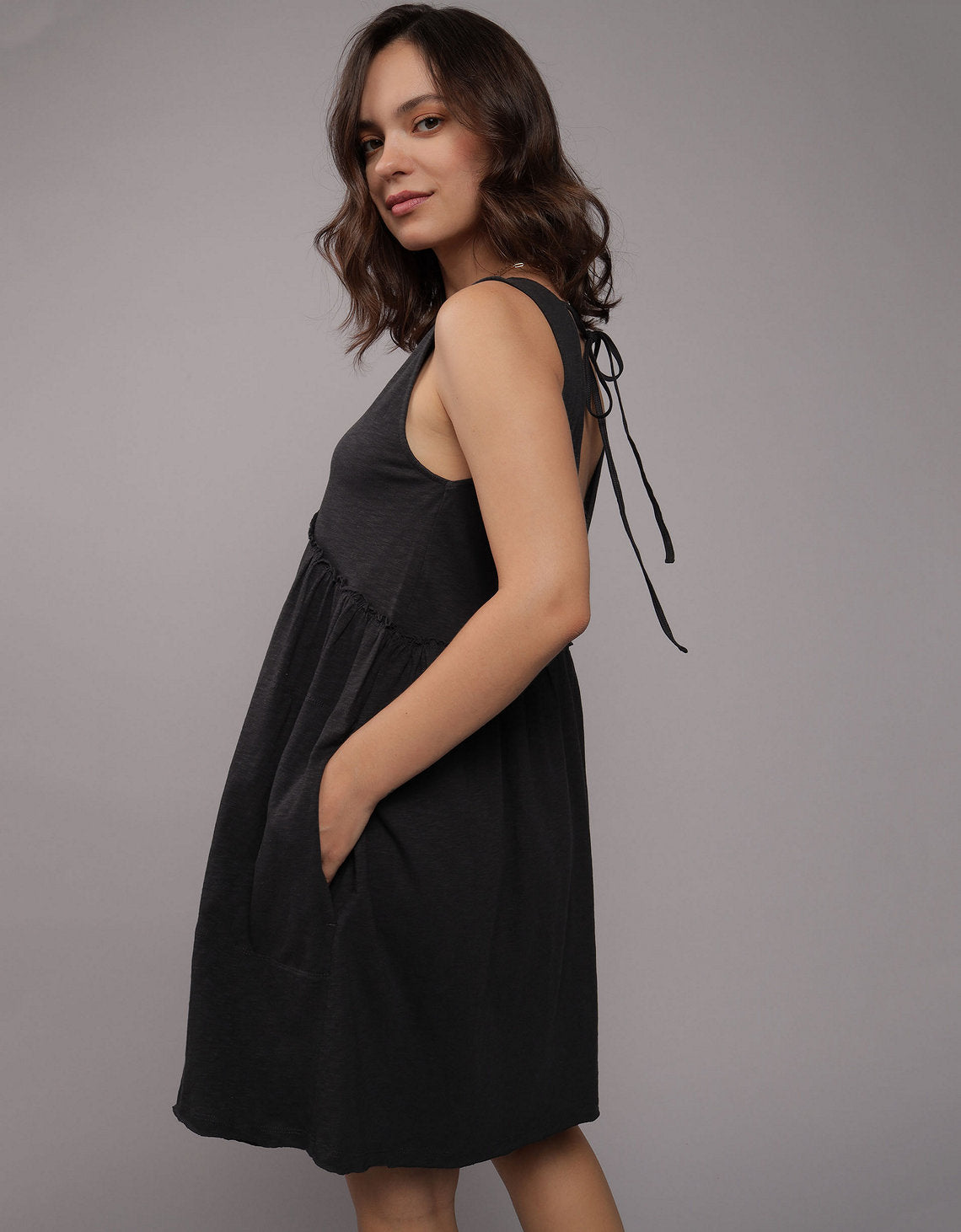 Vestido AE largo para mujer - Negro 0395_7629_001_ob