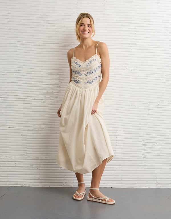 Vestido midi con tirantes Ae - Generico