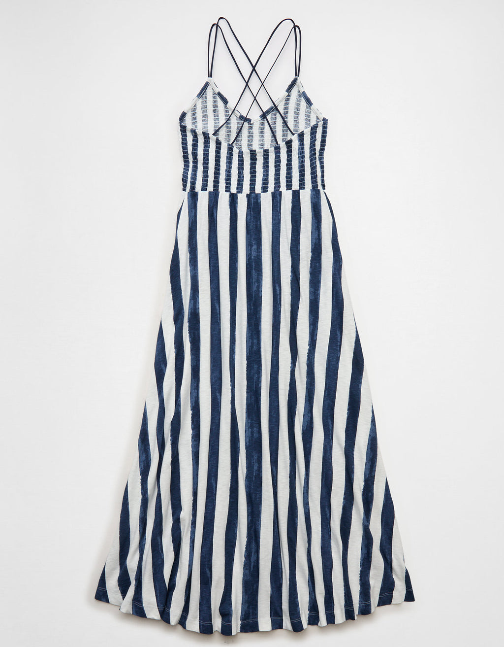 Vestido maxi fruncido Sunchaser Ae - Azul 0395_9058_410_b