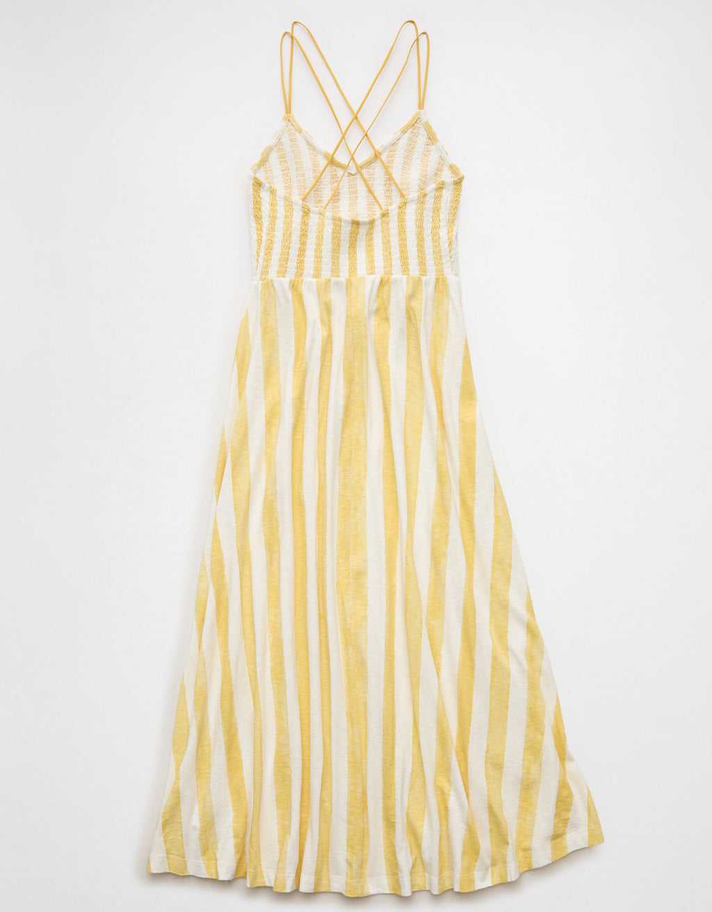 Vestido maxi fruncido Sunchaser Ae - Amarillo 0395_9058_700_b