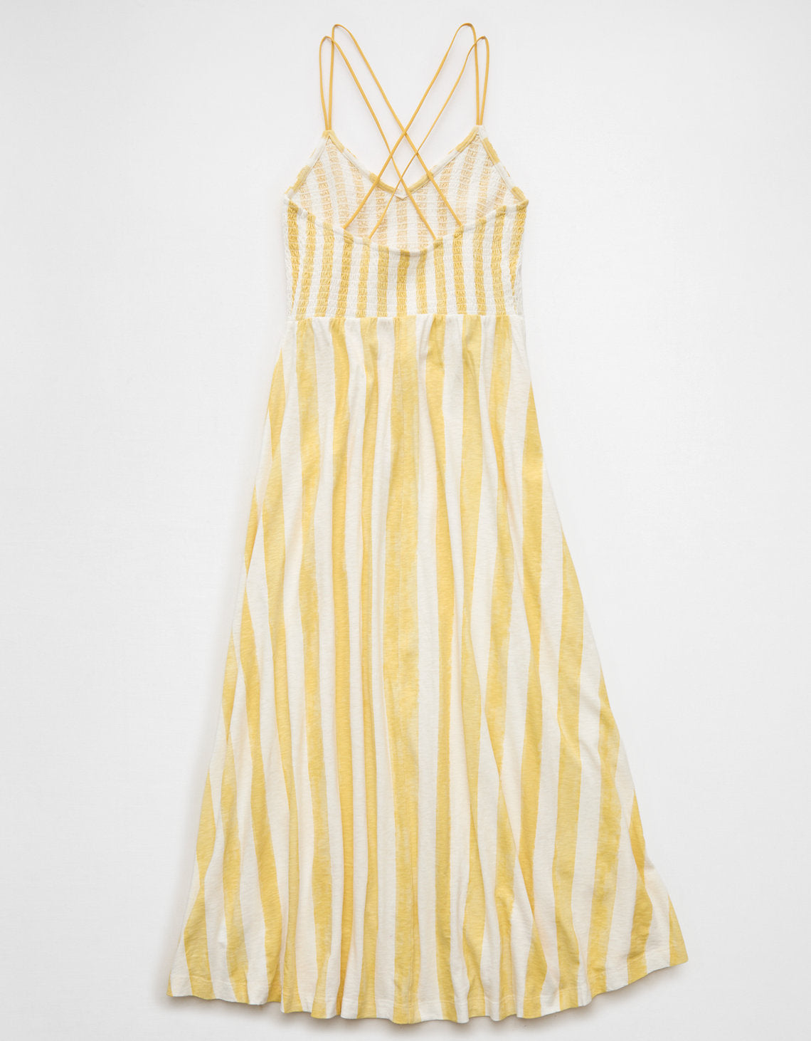 Vestido maxi fruncido Sunchaser Ae - Amarillo 0395_9058_700_b