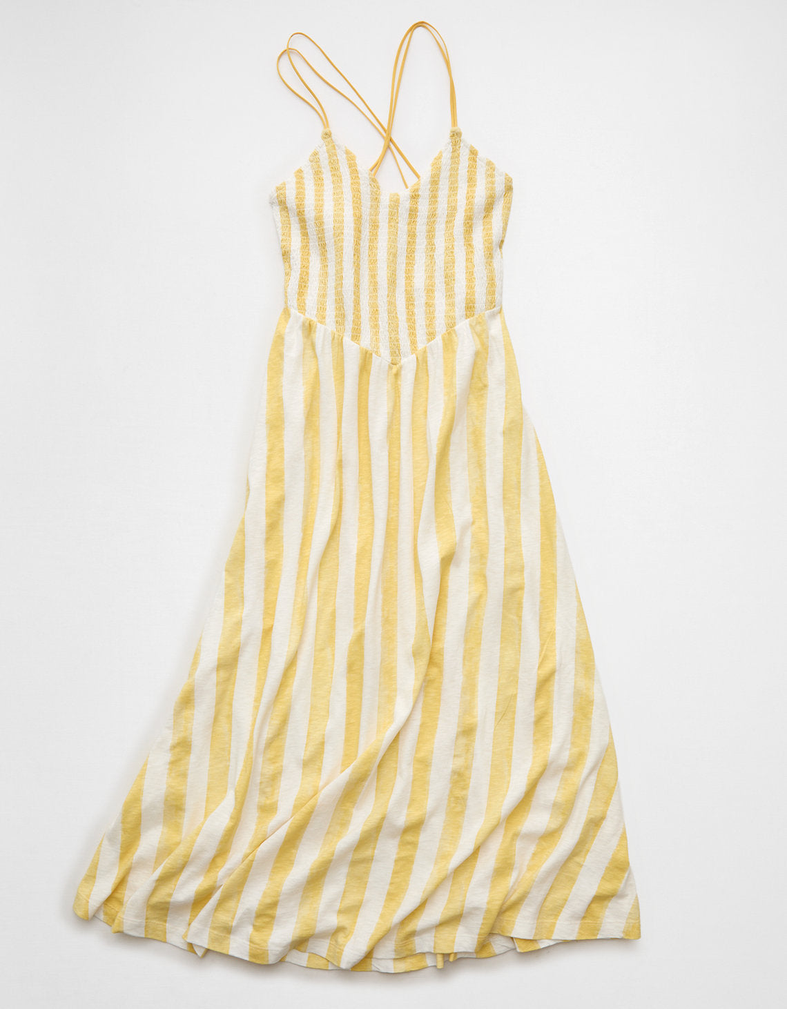 Vestido maxi fruncido Sunchaser Ae - Amarillo 0395_9058_700_f