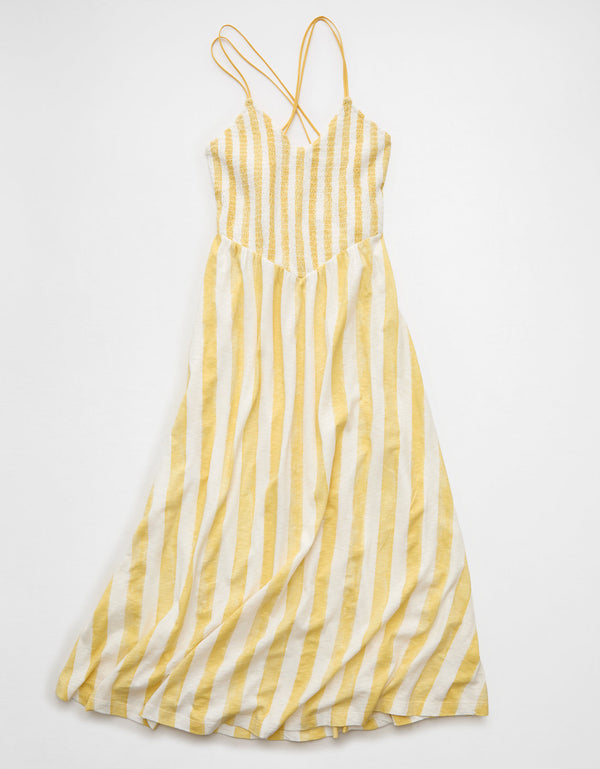 Vestido maxi fruncido Sunchaser Ae - Amarillo
