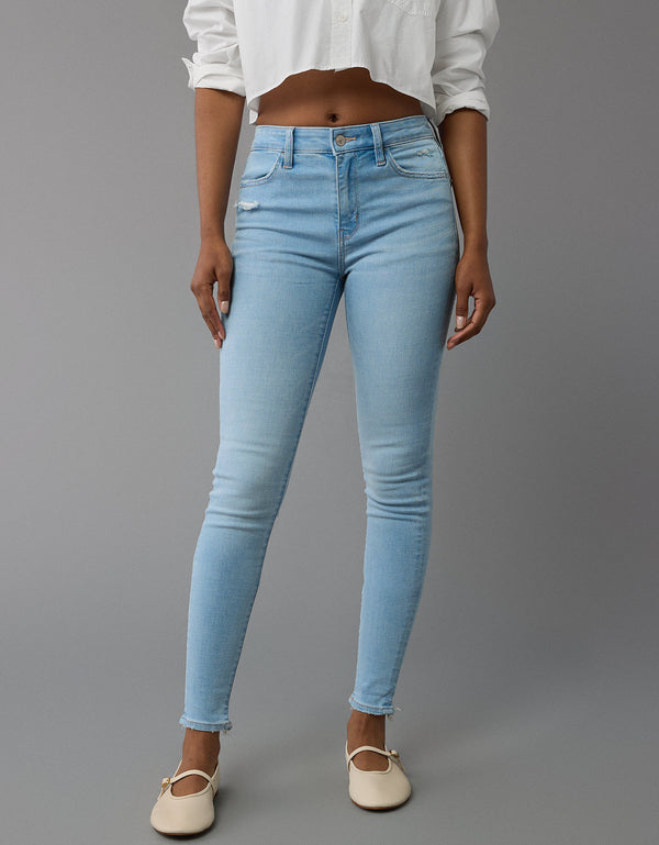 Jegging Tiro Alto Mujer AE - Azul