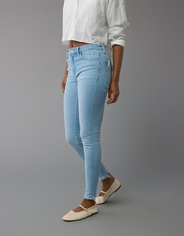 Jegging Tiro Alto Mujer AE - Azul