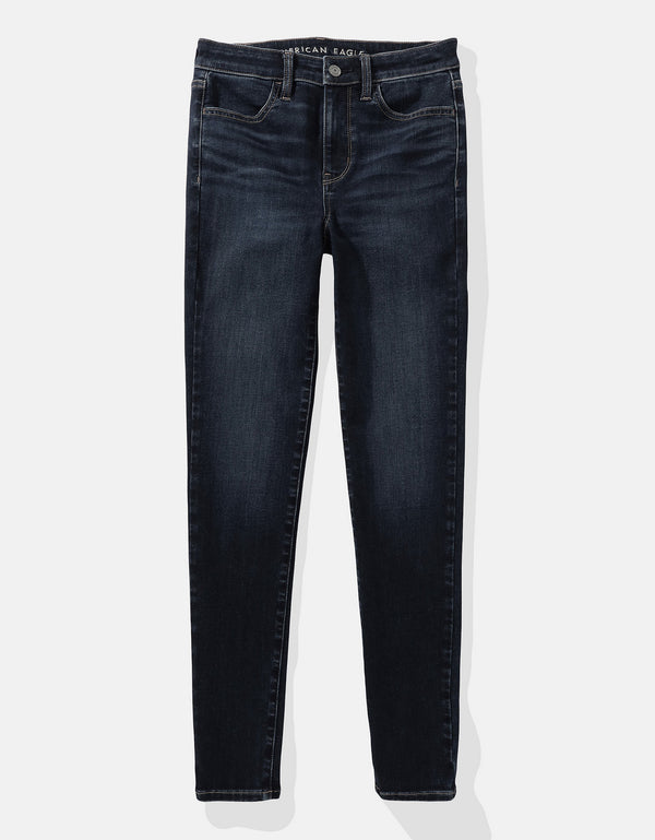 Jegging de talle alto de mujer AE - Azul