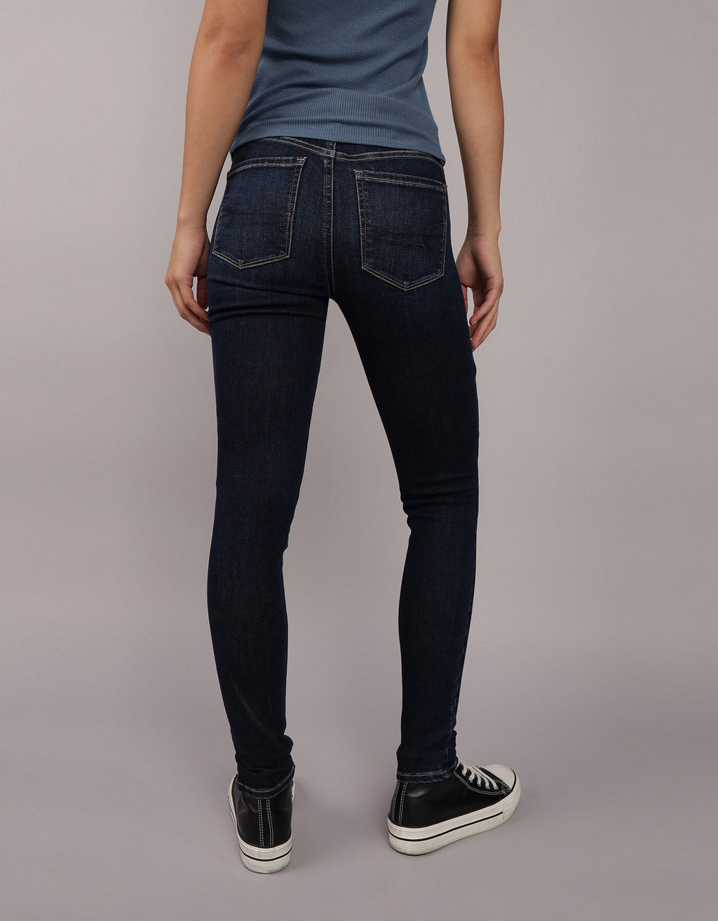 Jegging de talle alto de mujer AE - Azul 0433_5419_982_ob