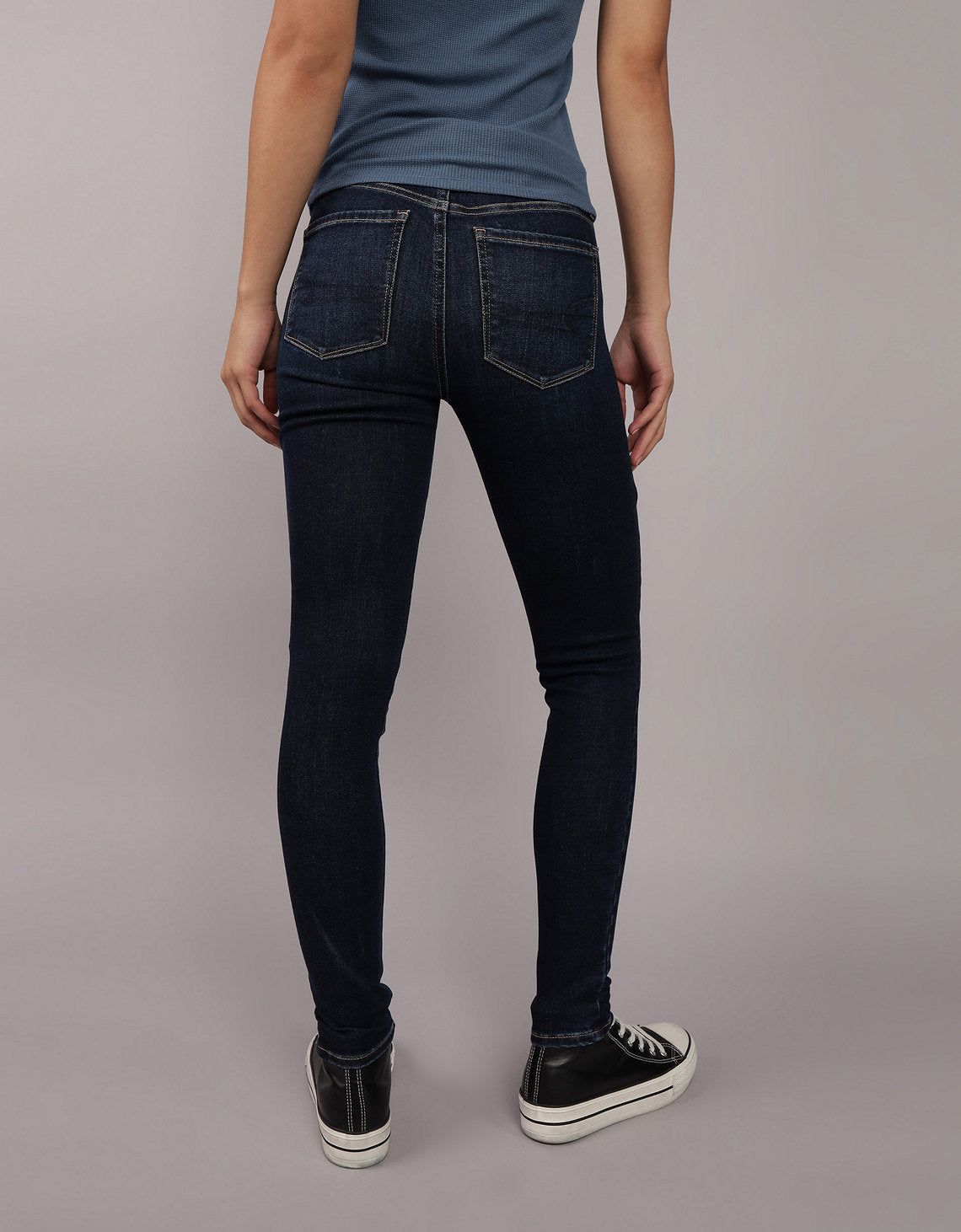 Jegging de talle alto de mujer AE - Azul 0433_5419_982_ob