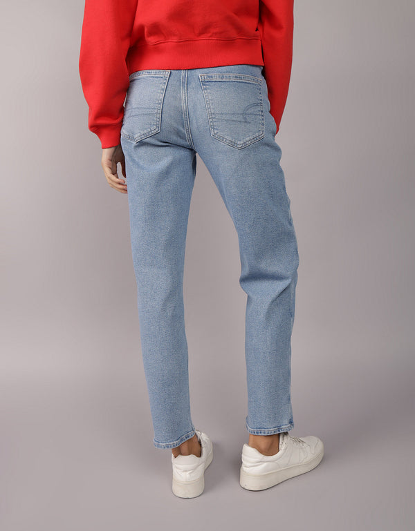 Jean straight de tiro alto de mujer AE - Generico