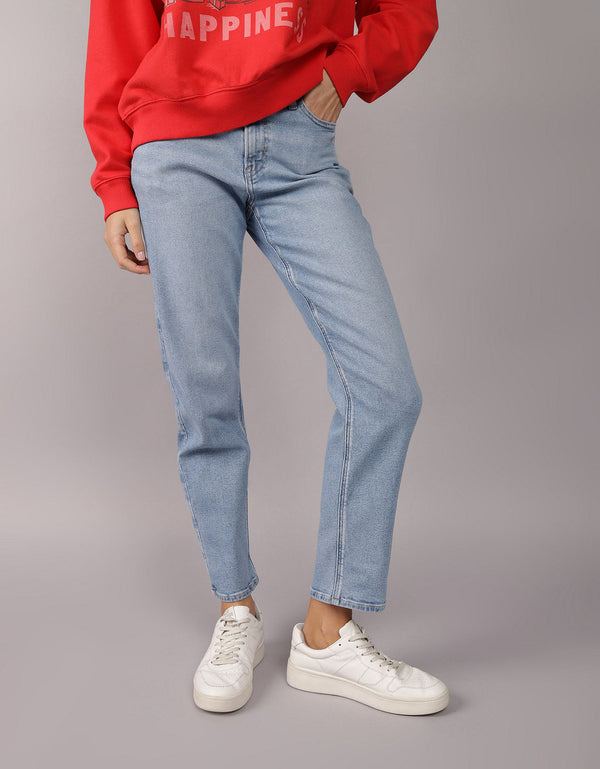 Jean straight de tiro alto de mujer AE - Generico