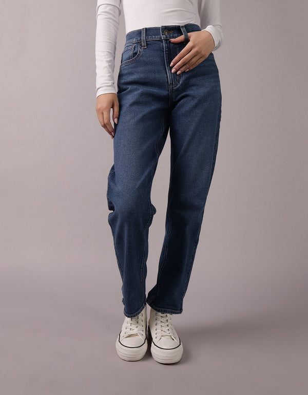 Jean straight de tiro alto de mujer AE - Generico