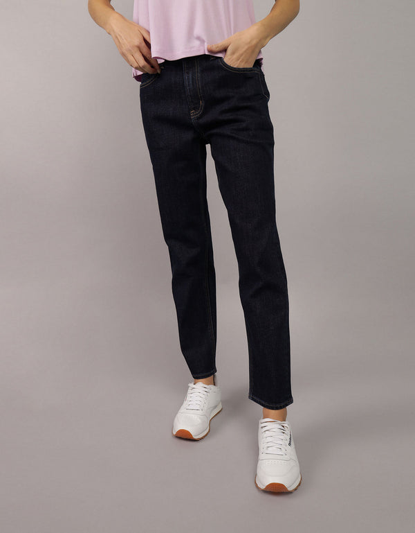 Jean straight de tiro alto de mujer AE - Generico