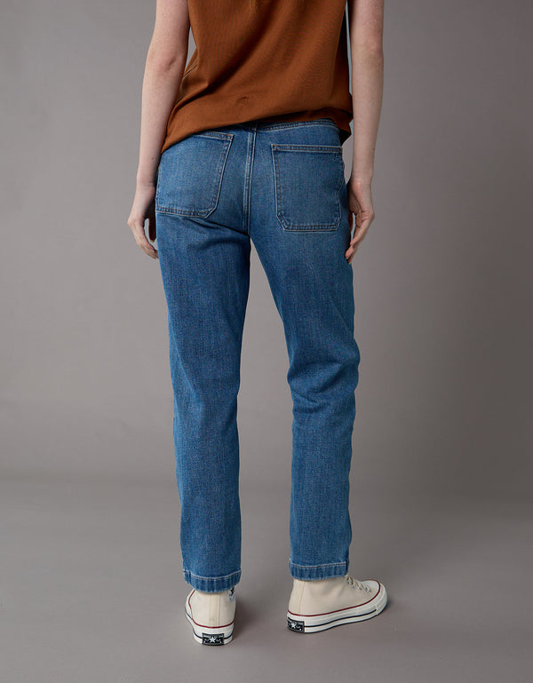 Jean Straight Ankle Tiro Alto Ae - Generico