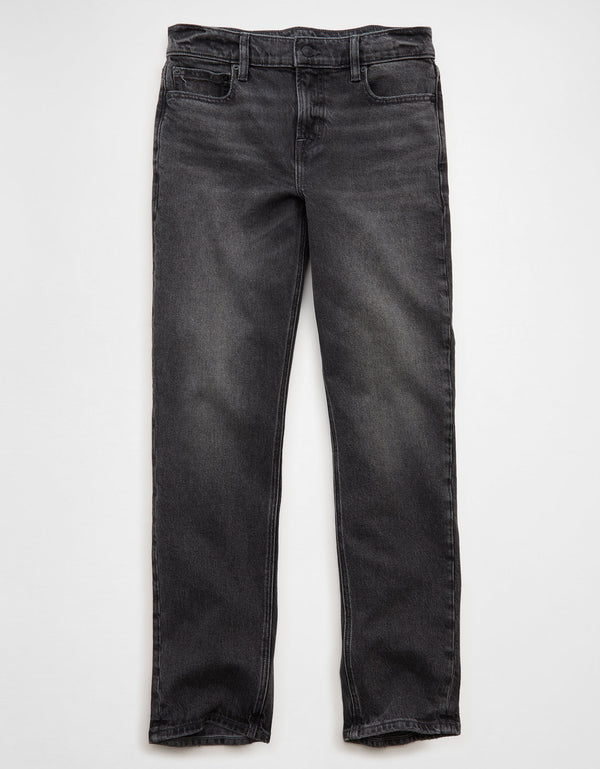 Jean Straight Tiro Alto Ae - Negro