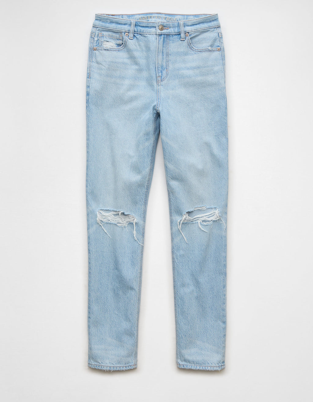 Jean Mom con rotos Mujer AE - Blanco 0436_5272_142_f