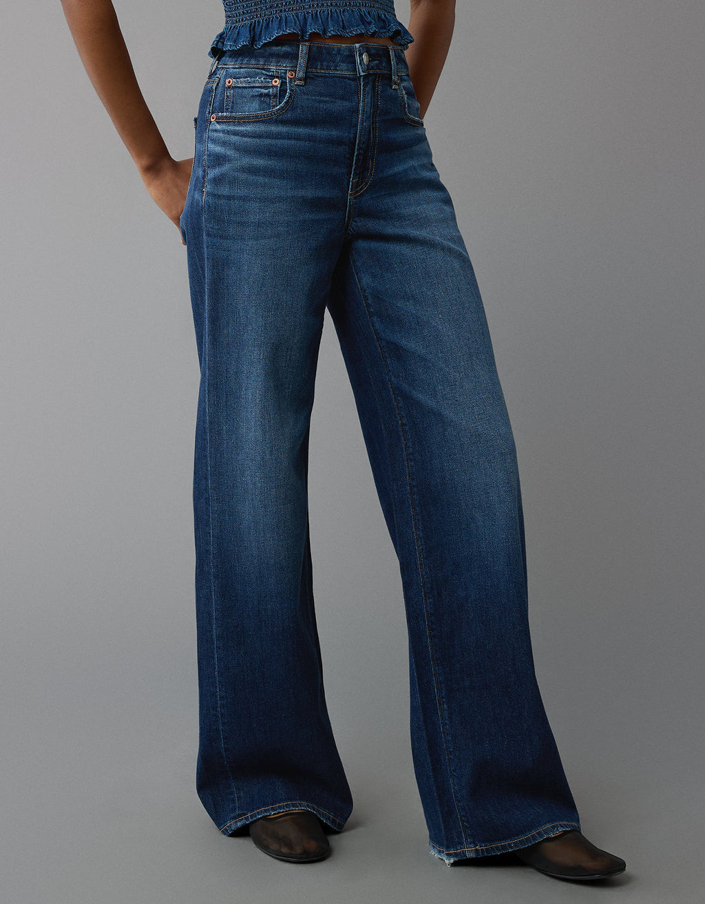 Jean Straight Baggy Talle Alto y Holgado Mujer AE - Generico 0437_5266_086_d2