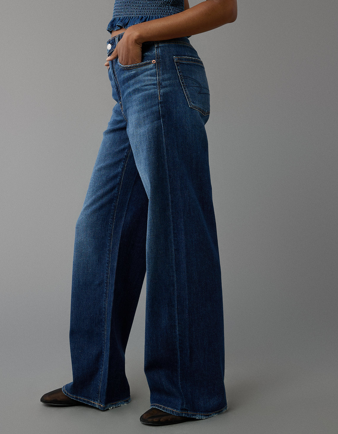 Jean Straight Baggy Talle Alto y Holgado Mujer AE - Generico 0437_5266_086_os