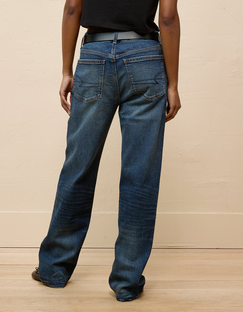 Jean ex-boyfriend de tiro bajo de mujer AE - Azul 0437_5415_408_ob