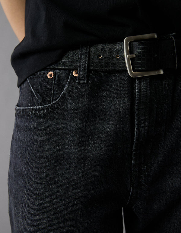 Jean Baggy Straight de Tiro Bajo Ae - Negro