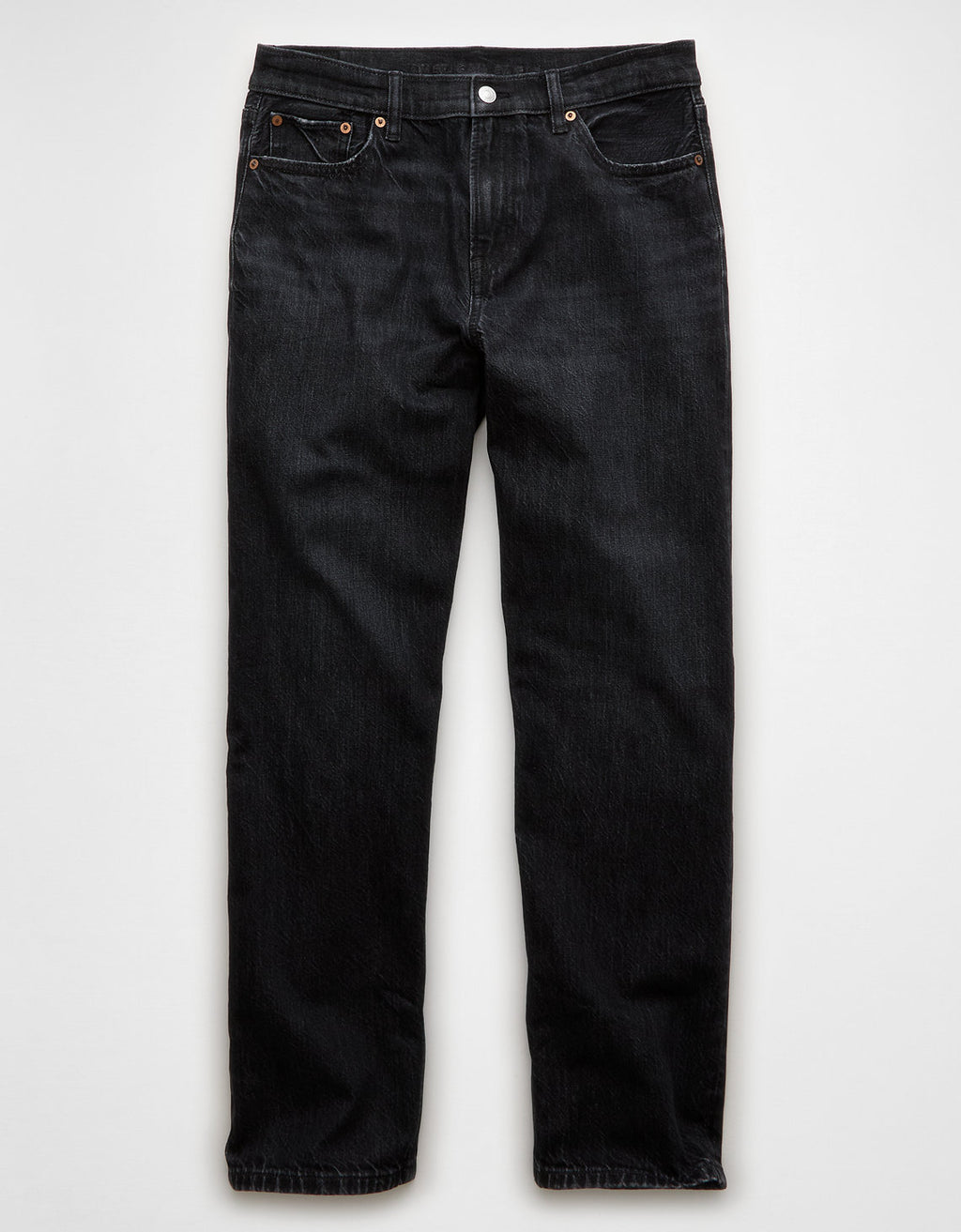Jean Baggy Straight de Tiro Bajo Ae - Negro 0437_5629_045_f