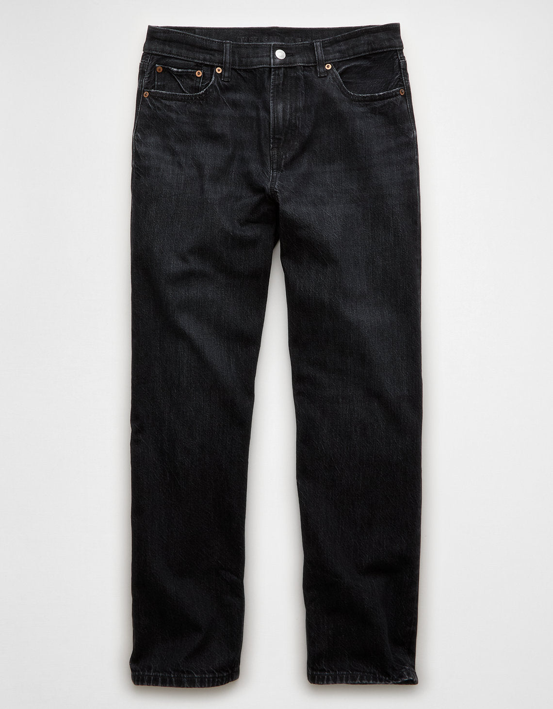 Jean Baggy Straight de Tiro Bajo Ae - Negro 0437_5629_045_f
