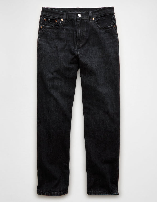 Jean Baggy Straight de Tiro Bajo Ae - Negro