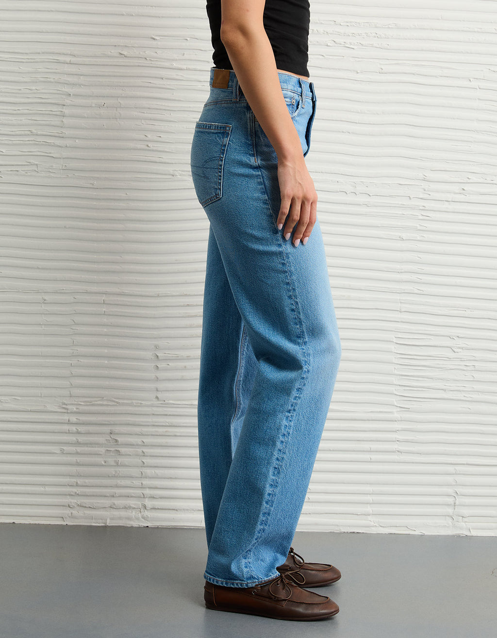 Jean Baggy Straight con Tiro Alto Ae - Azul 0437_5698_956_os